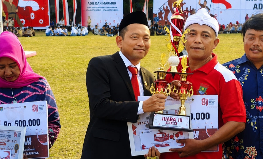 Abdul Qodir, SE Fraksi Partai Gerindra Hadiri Penutupan Upacara HUT RI Ke-81 di Kecamatan Kelapa Dua