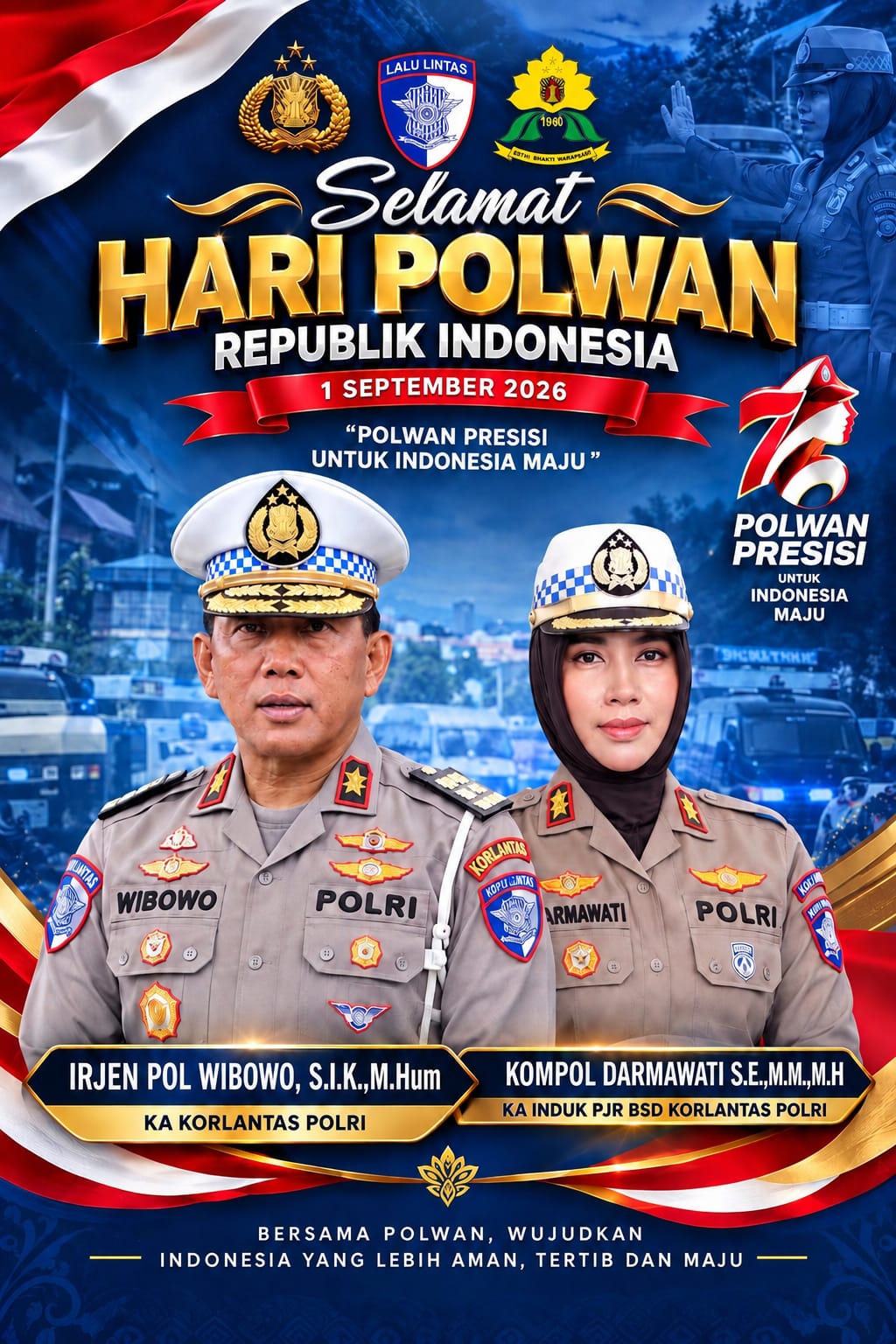 Polwan HUT Ke-78 Tahun 2026 Korlantas Polri Memberikan Apresiasi Untuk Polwan Menyentuh Hati Masyarakat Terutama Korlantas Karib