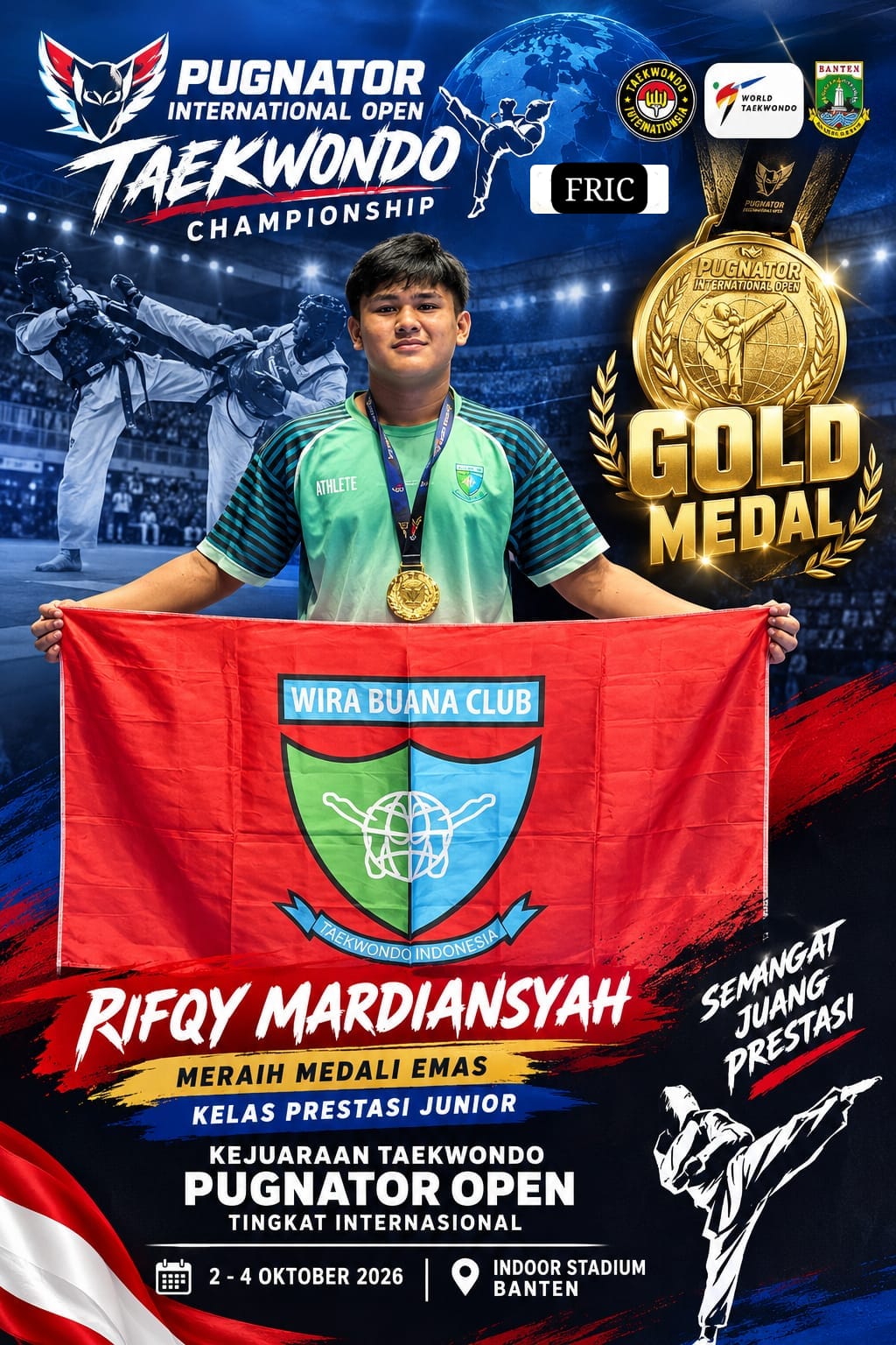 Buah Dedikasi Sang Ayah: Rifqy Siswa SMAN 3 Tangerang Raih Emas Taekwondo Tingkat Internasional